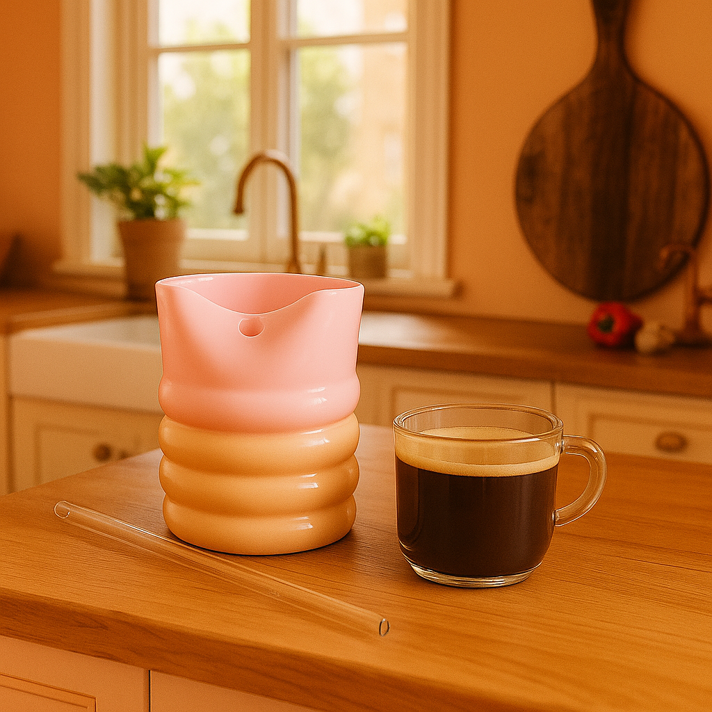 Peach Glow Ceramic Tumbler – Sample Edition (Reversed Shades)