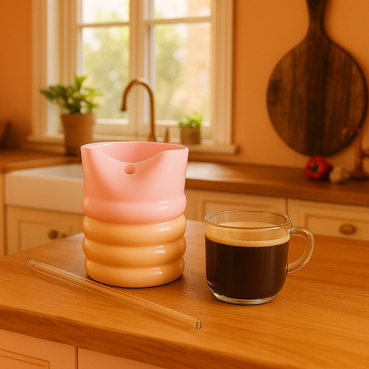 Peach Glow Ceramic Tumbler – Sample Edition (Reversed Shades)