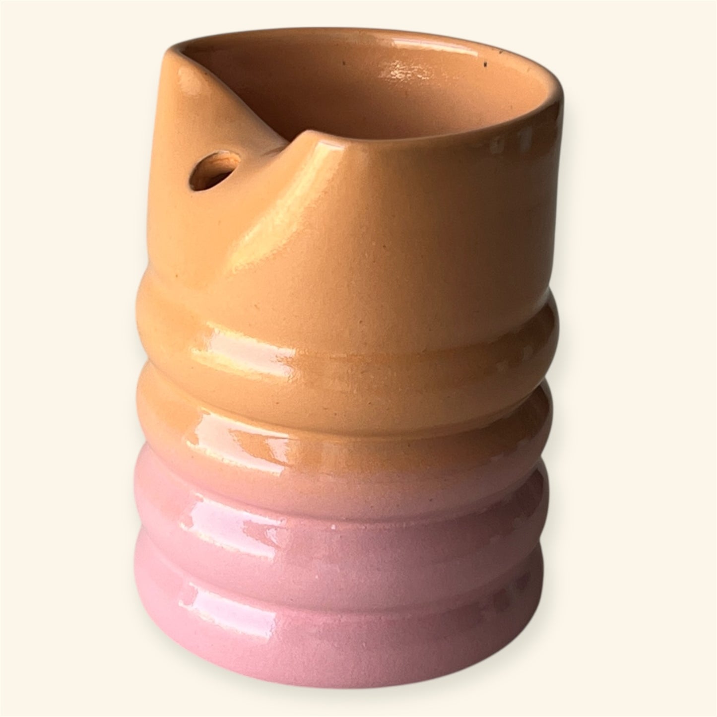 Peach Glow Ceramic Tumbler