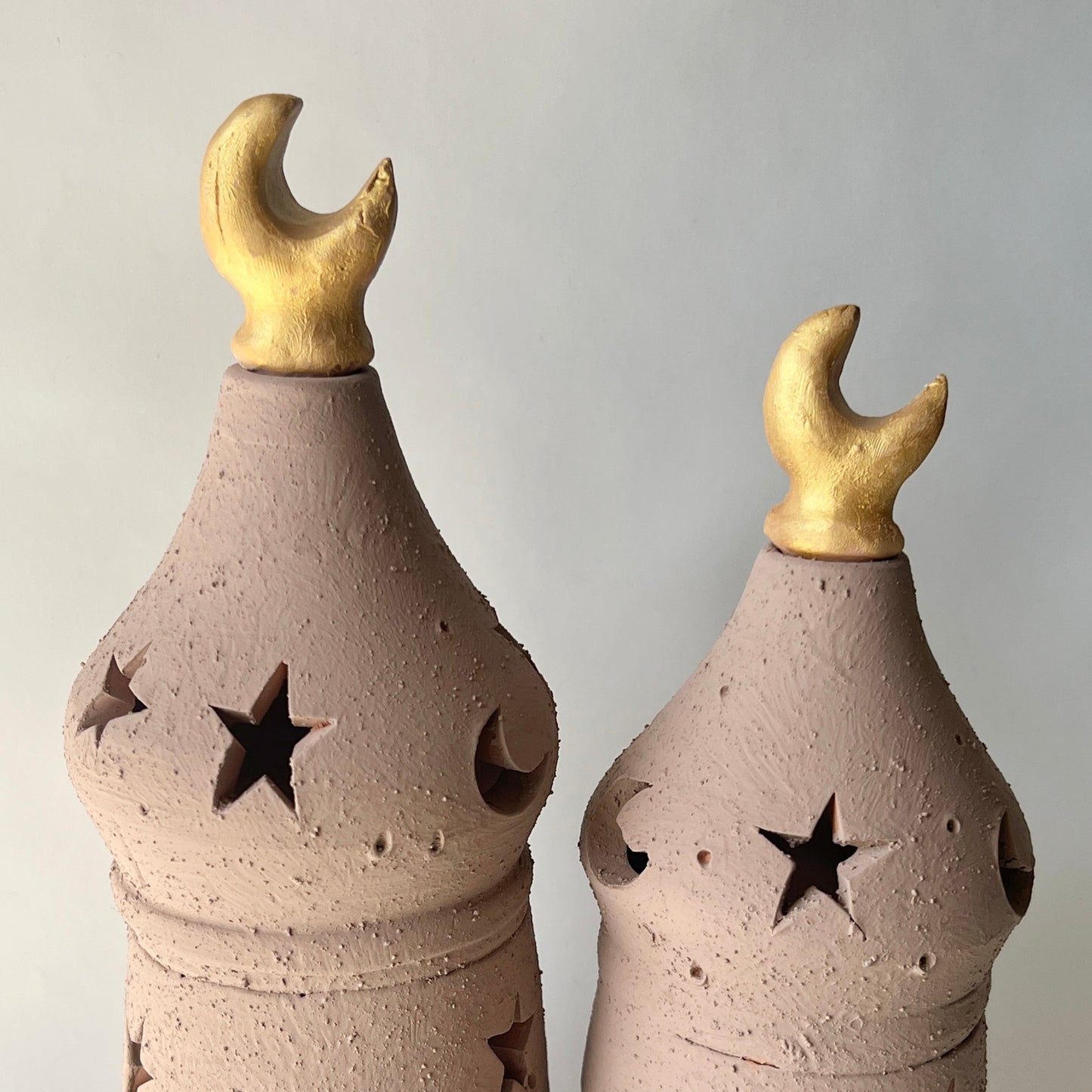 Stars in The Sky Pottery Lantern - Beige ( PICK UP ONLY)