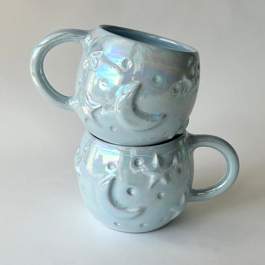 Stars in the Sky Mug - Baby Blue Iridescent