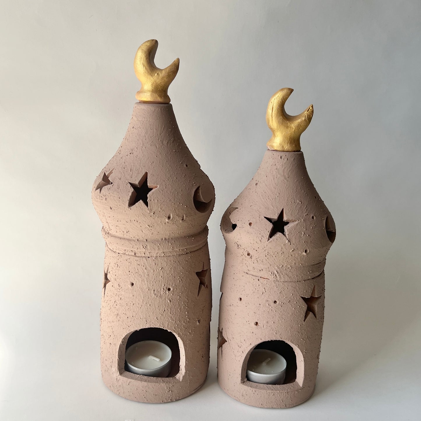 Stars in The Sky Pottery Lantern - Beige ( PICK UP ONLY)