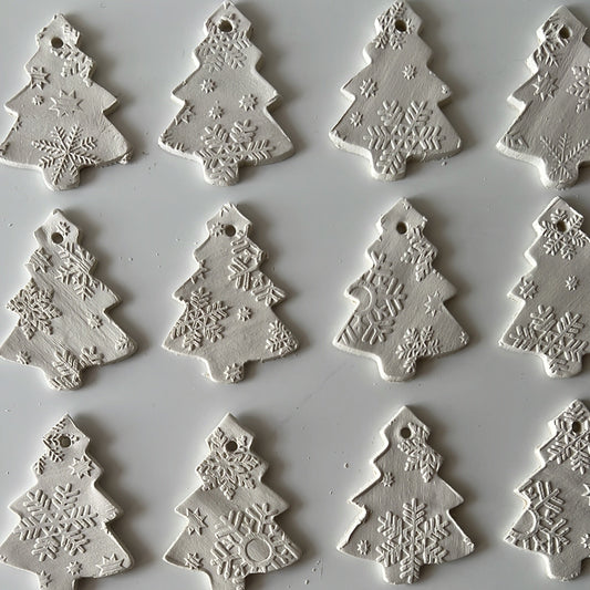 Showing that each tree ornament has a different pattern.
