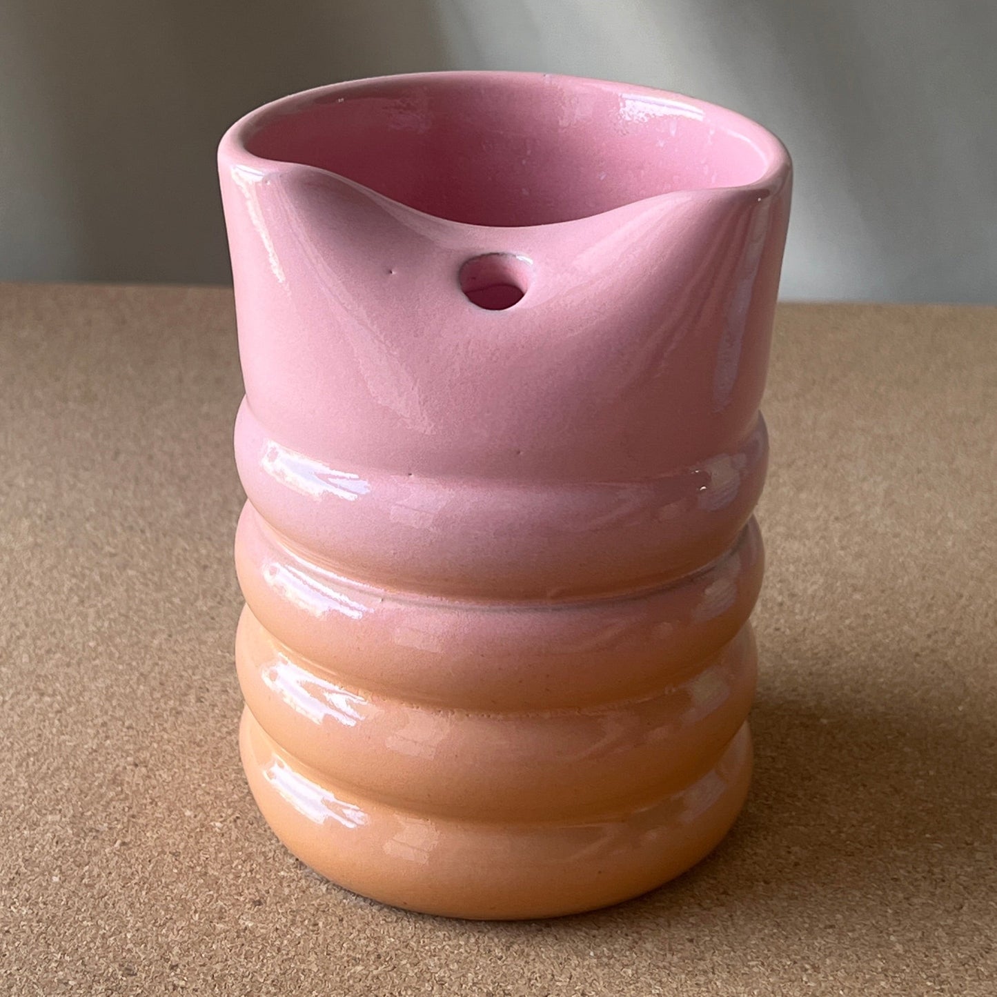 Peach Glow Ceramic Tumbler – Sample Edition (Reversed Shades)