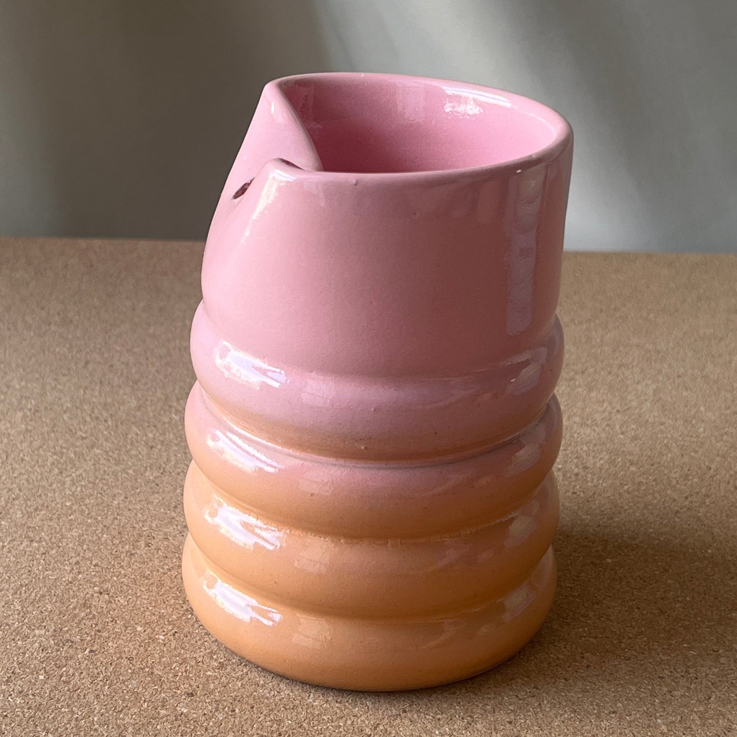 Peach Glow Ceramic Tumbler – Sample Edition (Reversed Shades)