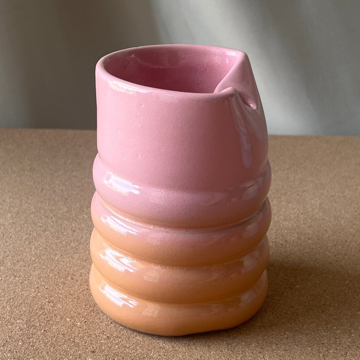 Peach Glow Ceramic Tumbler – Sample Edition (Reversed Shades)