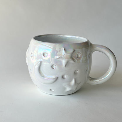 Stars in the Sky Mug - White Iridescent