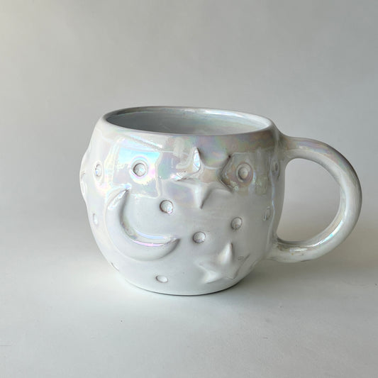Stars in the Sky Mug - White Iridescent