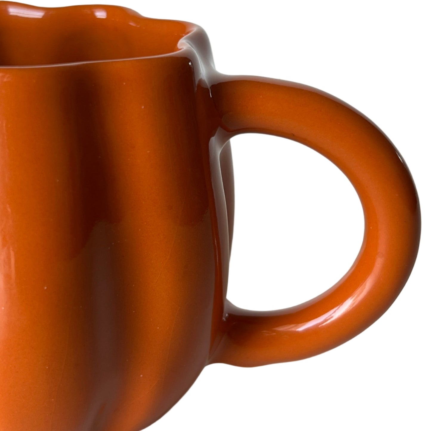 Pumpkin Handmade Pottery Mug in Orange or Brown