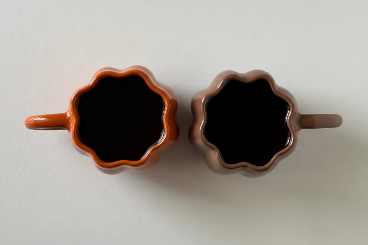 Pumpkin Handmade Pottery Mug in Orange or Brown