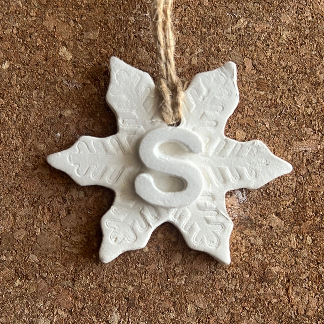 Letter Christmas Ornament – Handmade & Customizable