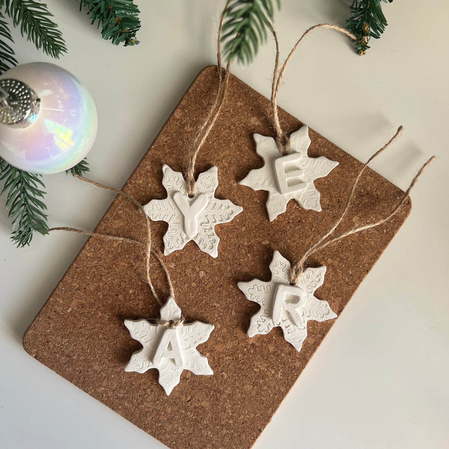Letter Christmas Ornament – Handmade & Customizable