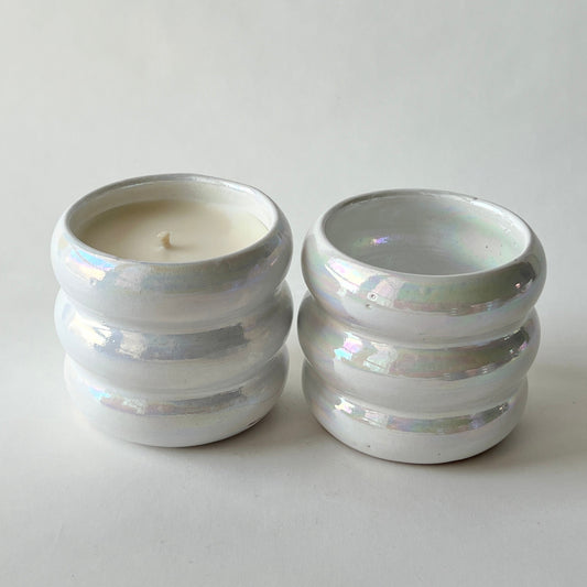 Bubbly Pottery Candle - Velvet Cocoa