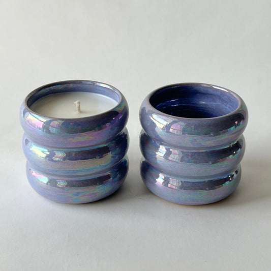 Bubbly Pottery Candle - Twilight Cream