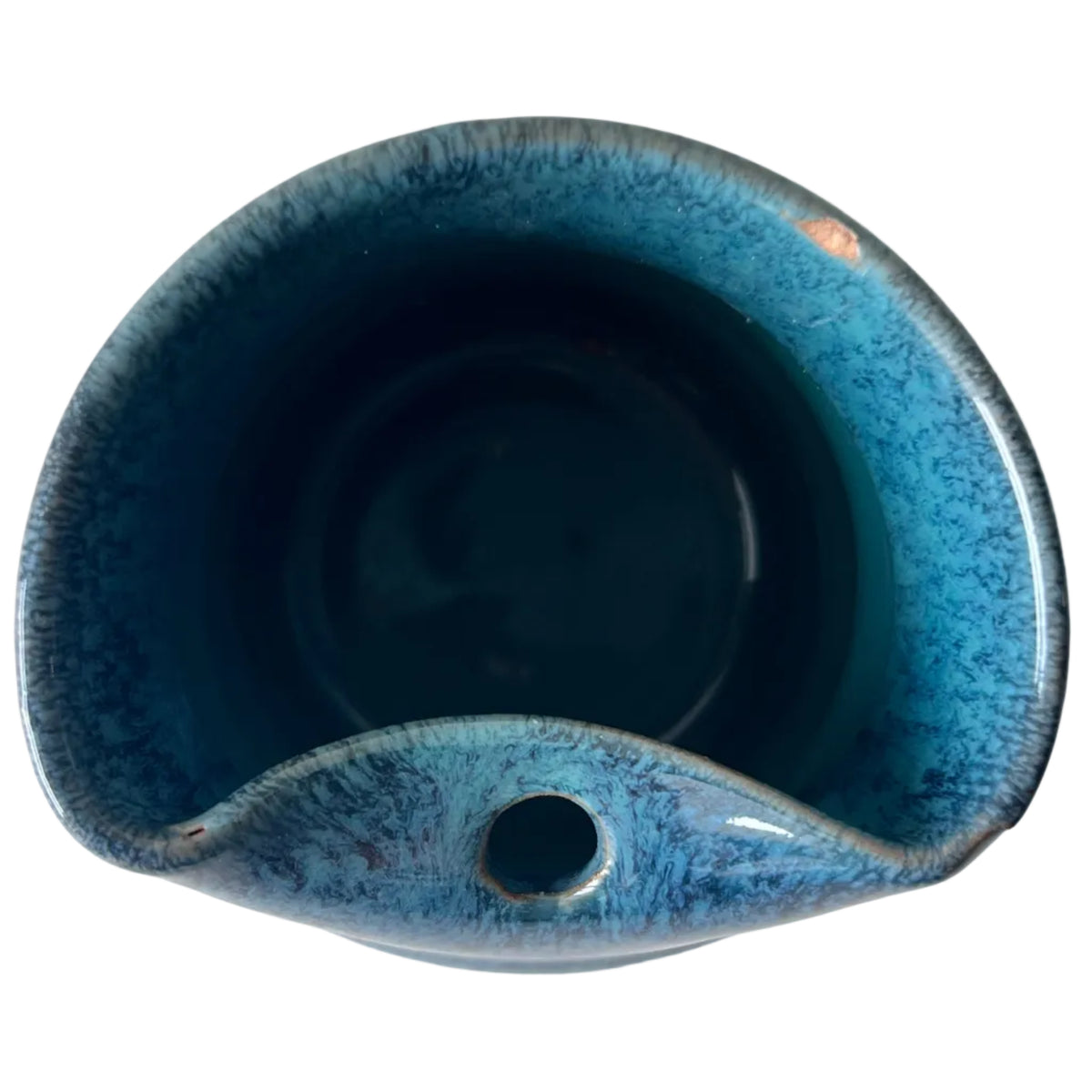 Ocean Wave Ceramic Tumbler | Blue & White Handmade Pottery Cup | Seconds