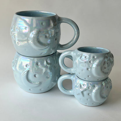Stars in the Sky Mug - Baby Blue Iridescent