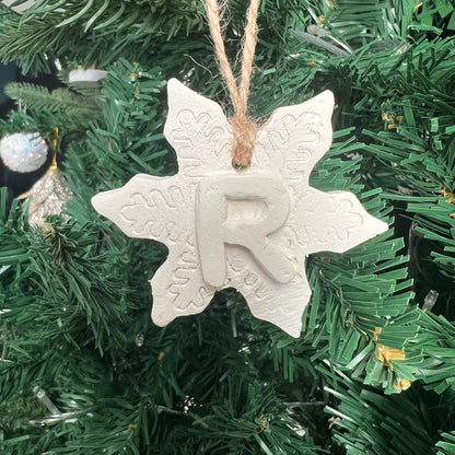 Letter Christmas Ornament – Handmade & Customizable