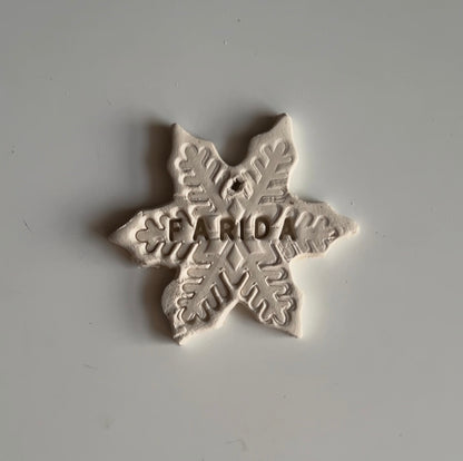 Customizable Snowflake Christmas Ornament – Personalized Holiday Gift