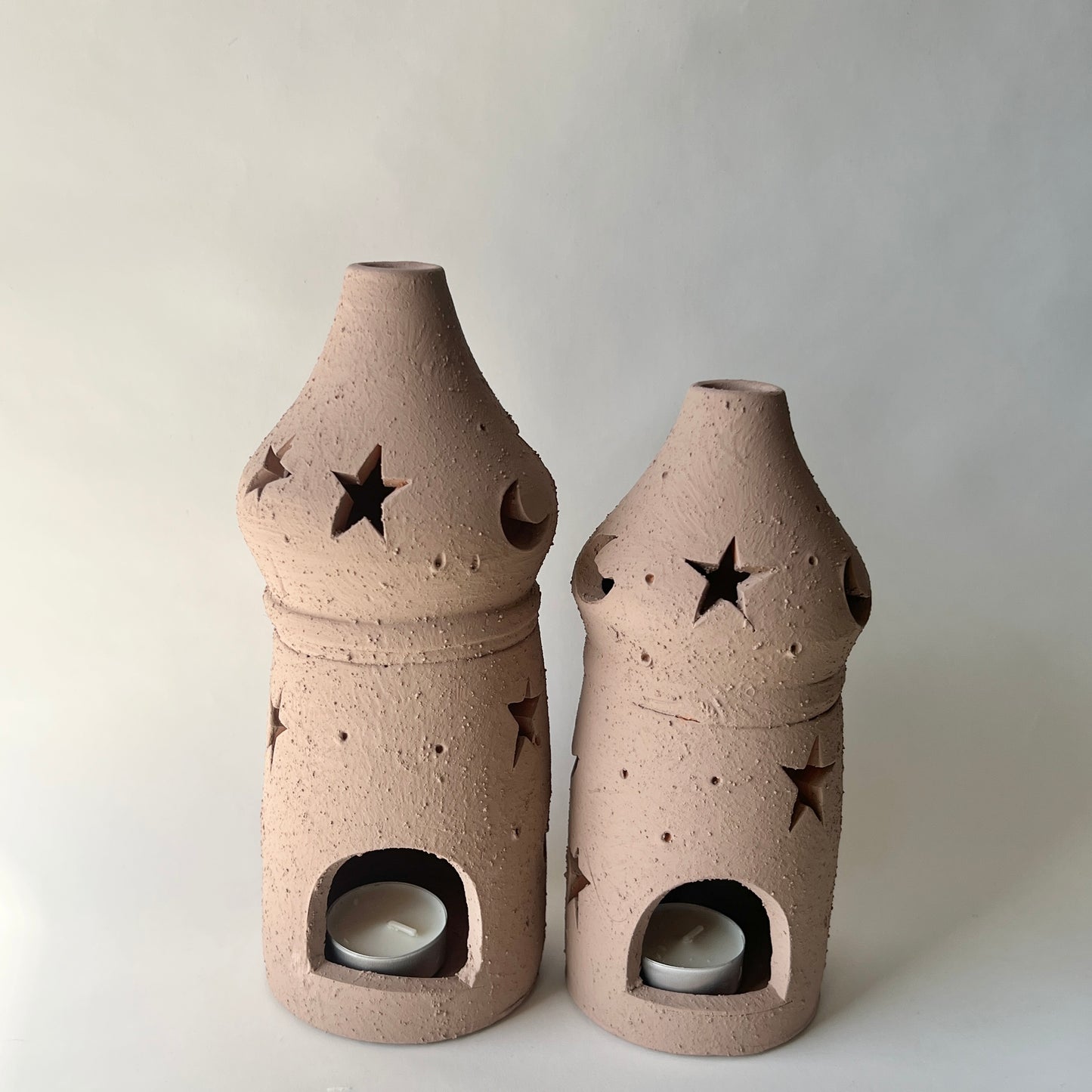 Stars in The Sky Pottery Lantern - Beige ( PICK UP ONLY)