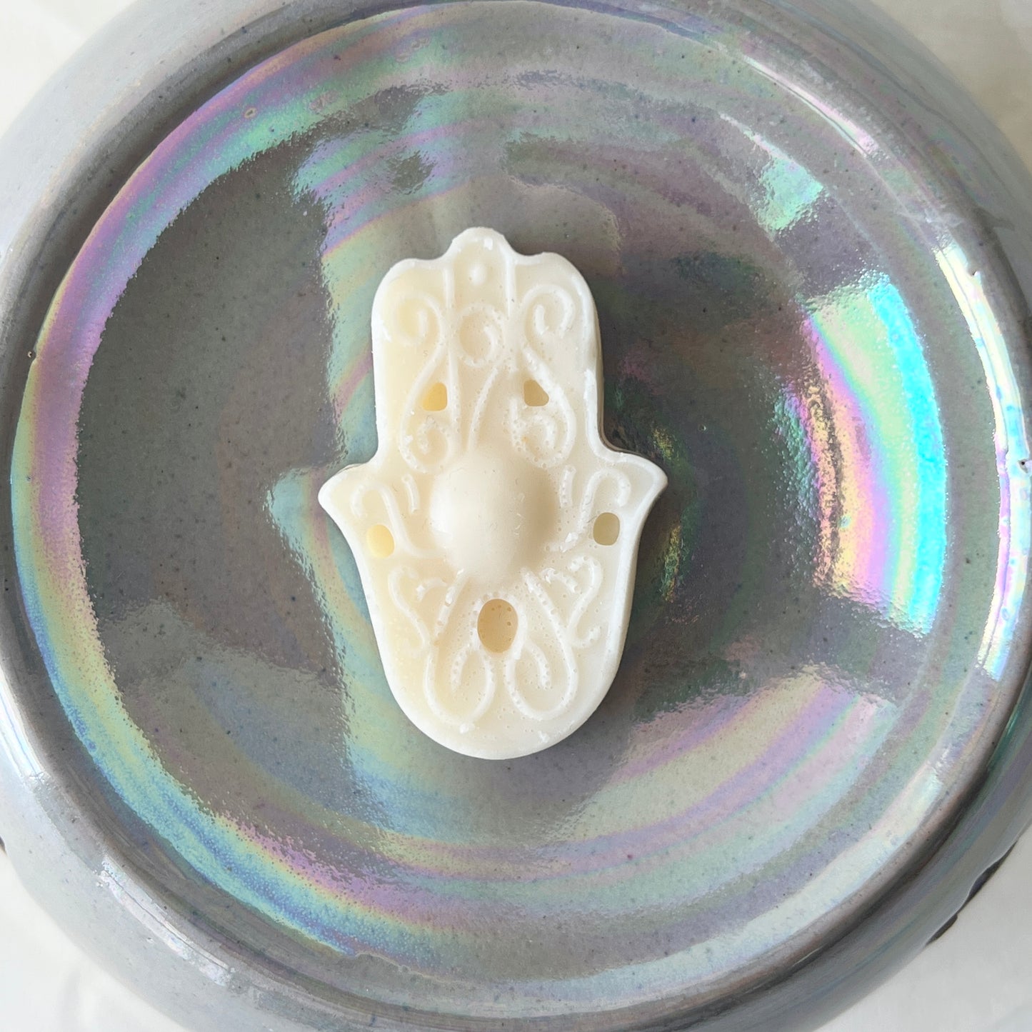 Handmade Pottery Wax & Oil Burner - Grey
