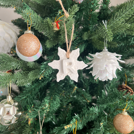 Letter Christmas Ornament – Handmade & Customizable