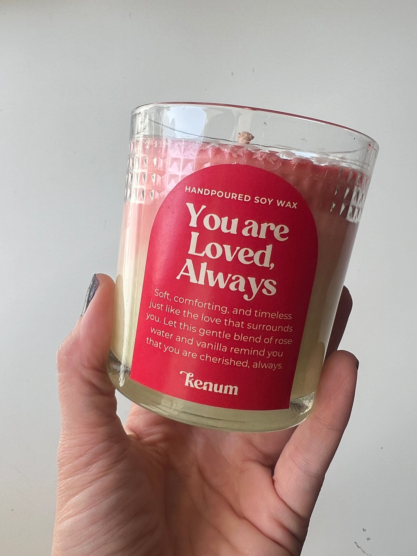 You Are Loved Always Soy Candle | Rose Water & Creamy Vanilla