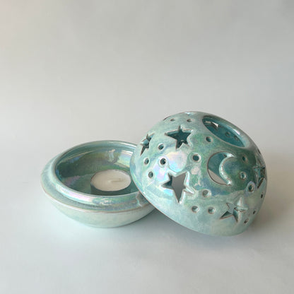 Stars in The Sky Candle Holder - Aurora Iridescent