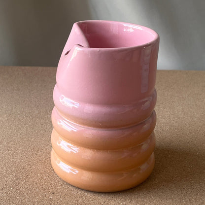Peach Glow Ceramic Tumbler – Sample Edition (Reversed Shades)