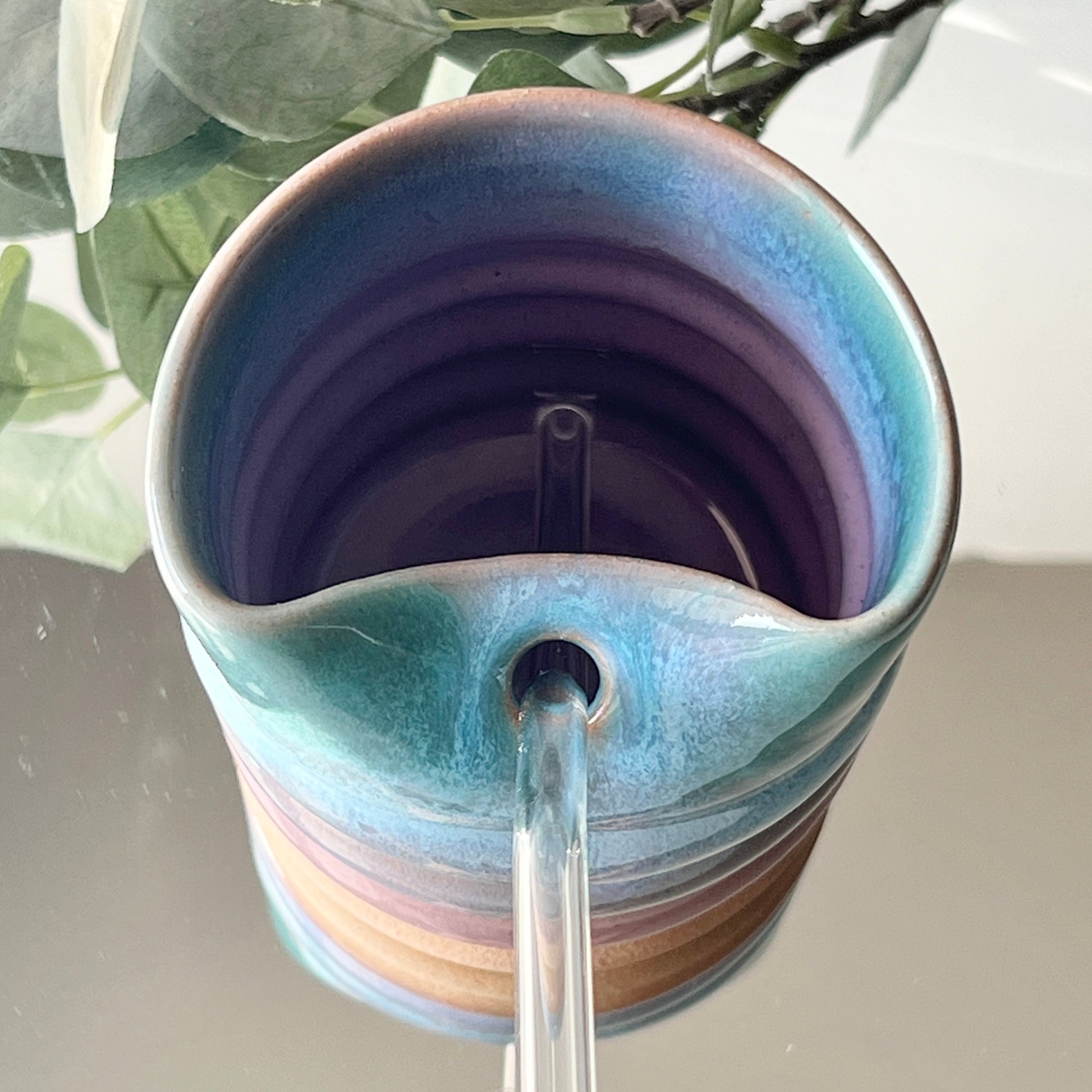 Lavender Sky Coffee Tumbler Top View