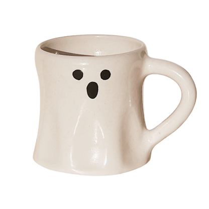 Handmade Ceramic Ghost Mug – Limited Edition Halloween Pottery (Glossy Finish, 250ml)
