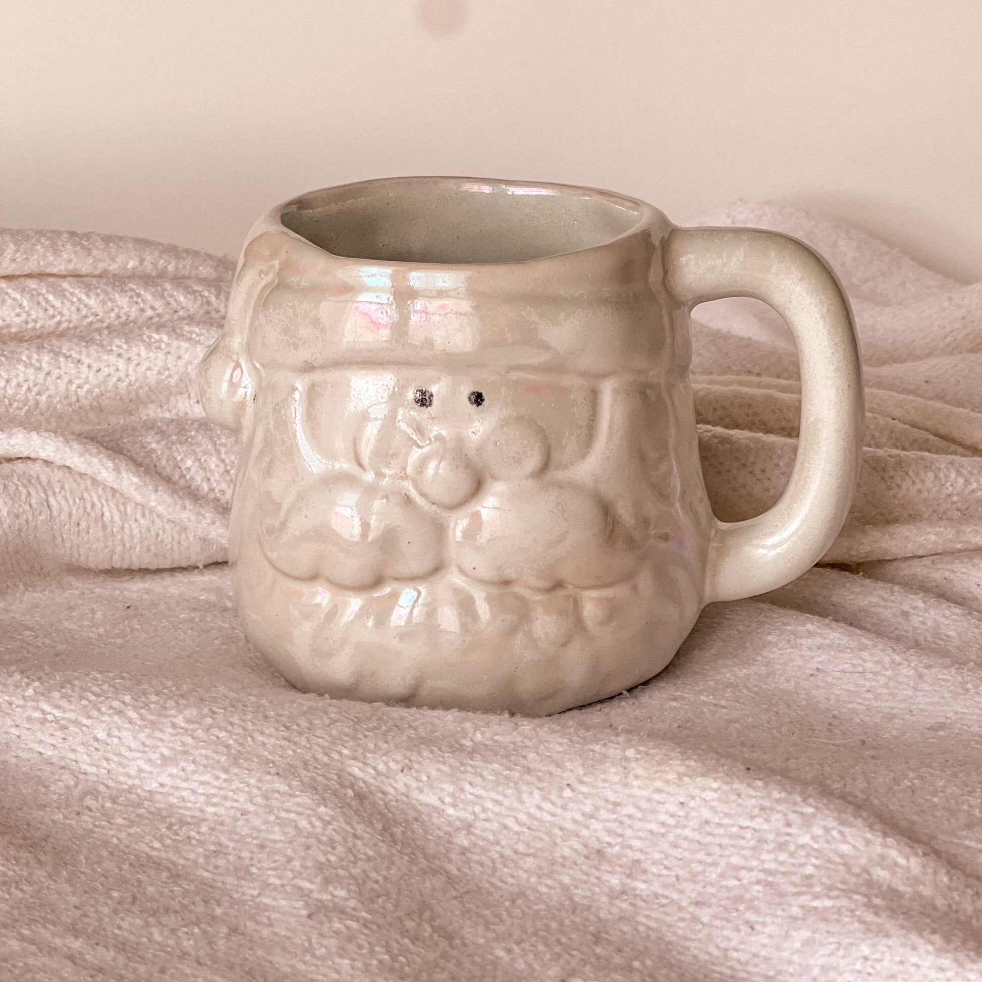 White Santa Christmas Mug